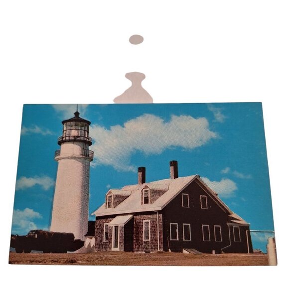 Postcard Highland Lighthouse Cape Cod Massachusetts Chrome Unposted - Picture 1 of 2